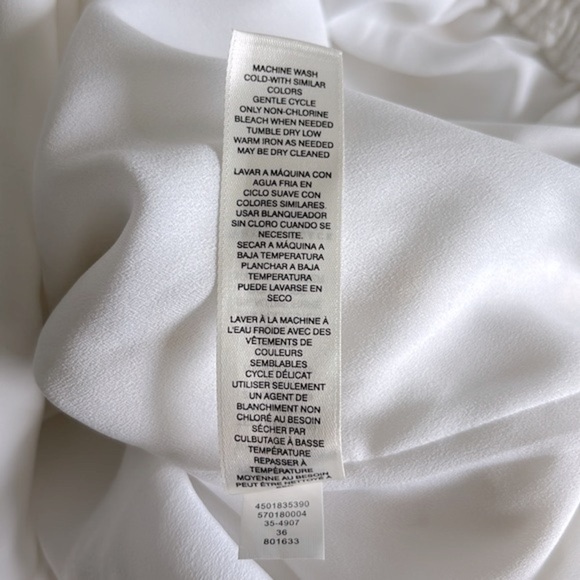 WHBM White Dress with Gold accents Size L NWT - Picture 9 of 12